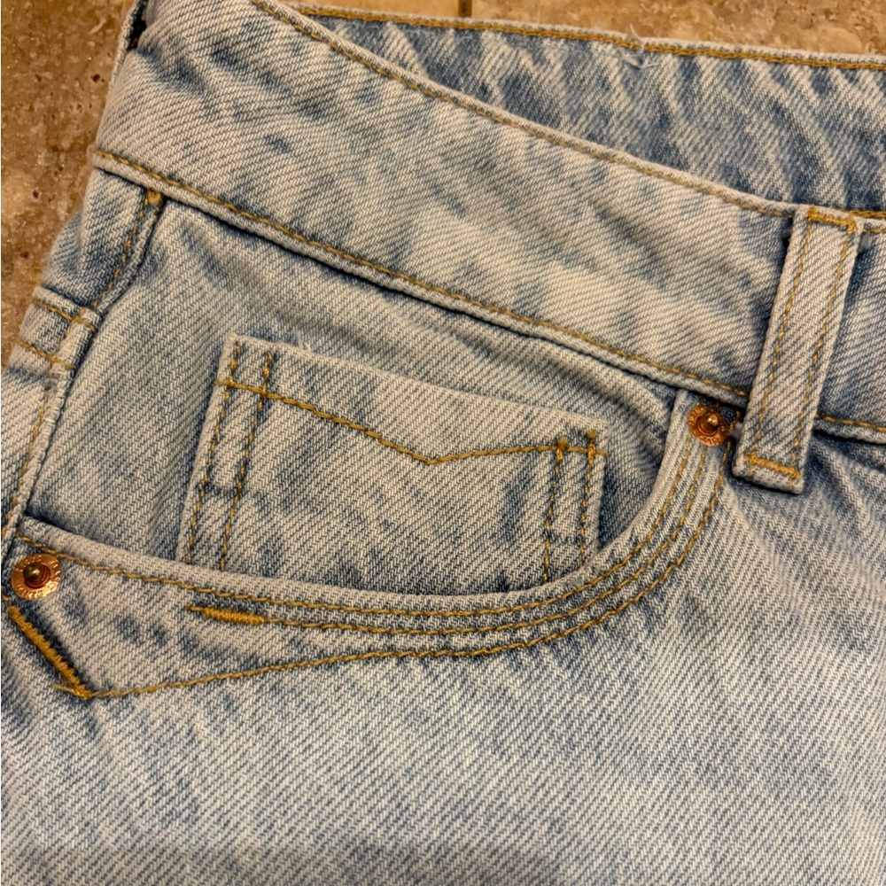 Zara Basic Mid-Rise Fringe Side Slit Crop Jeans Women’s Size 4 - Picture 7 of 13